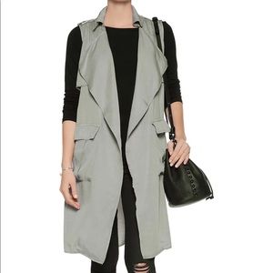 W118 BY WALTER BAKER Draped Voile Trench Vest